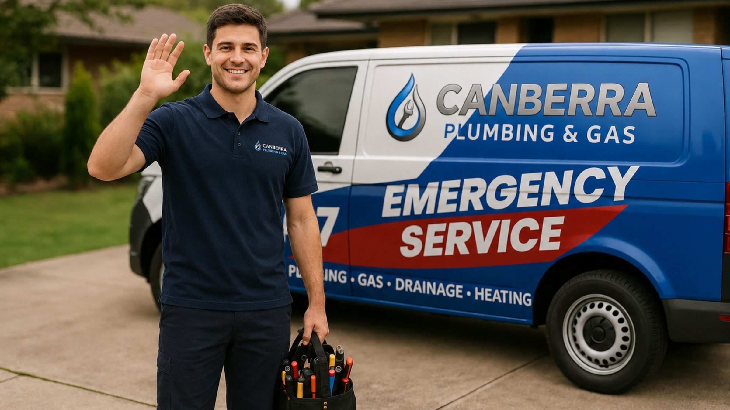 Canberra Plumbing and Gas service van ready for a job