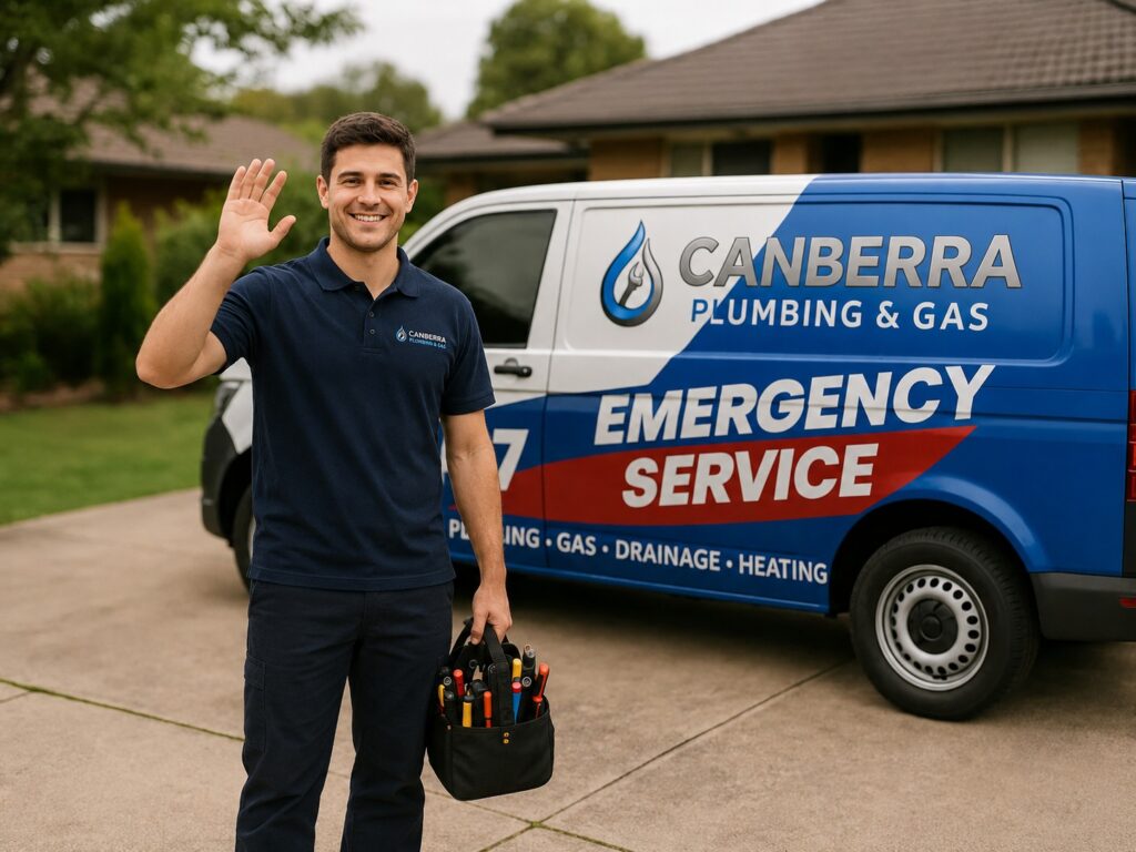 Canberra Plumbing & Gas plumber on the job